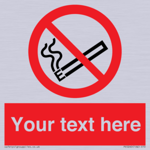 Custom No E-cigarettes / Vaping Sign